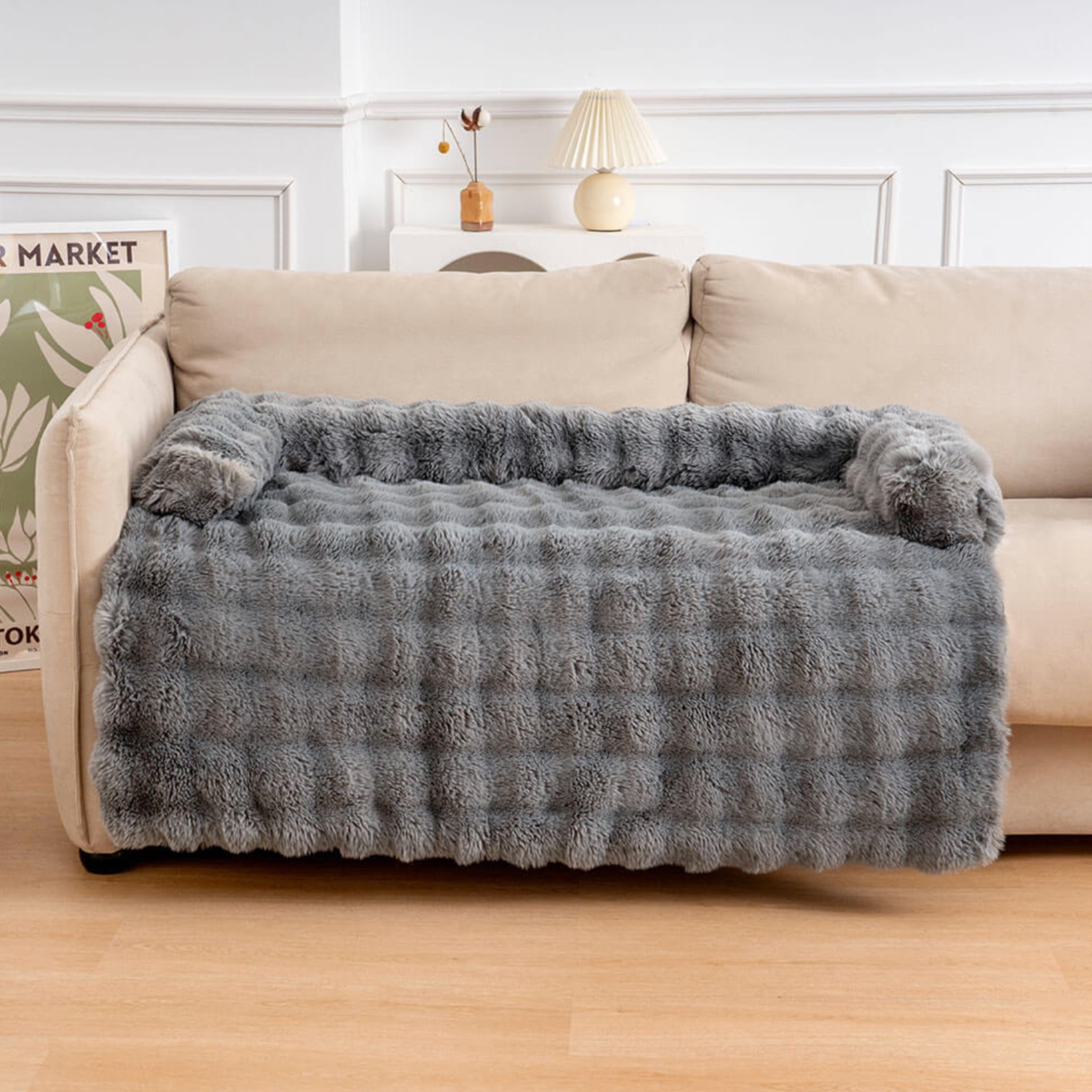 PETTIふわふわオーソペディック犬用ソファ毛布