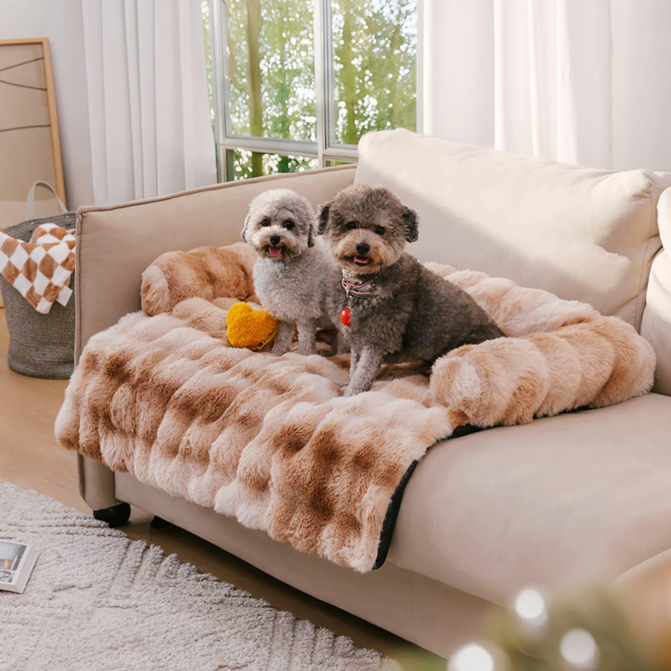 PETTIふわふわオーソペディック犬用ソファ毛布