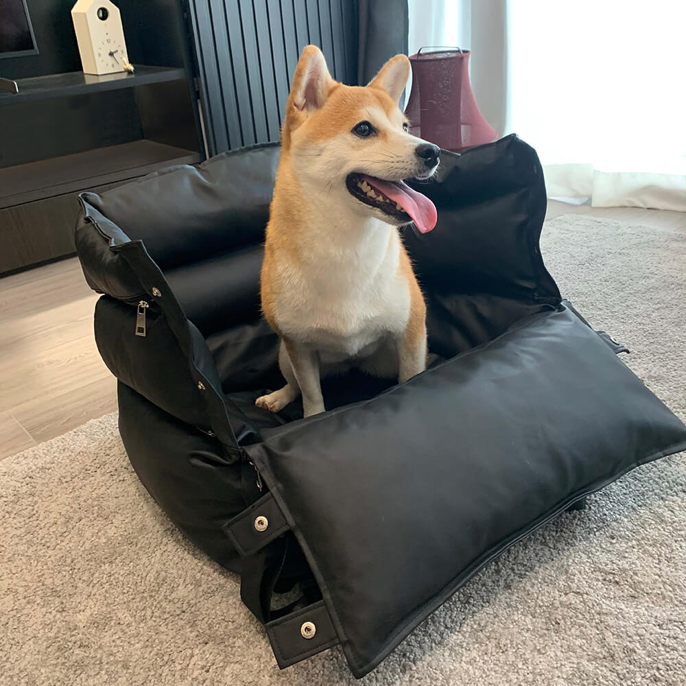 PETTI ヴィーガンレザー製犬用車載ボックス