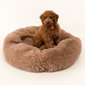 犬 ベッド ふわふわ 茶色
