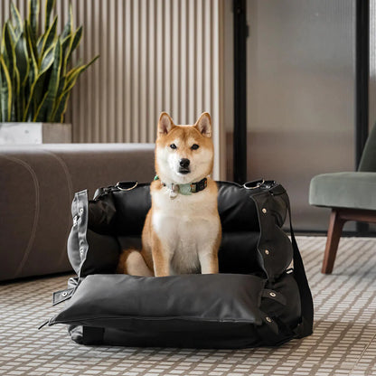 PETTI ヴィーガンレザー製犬用車載ボックス